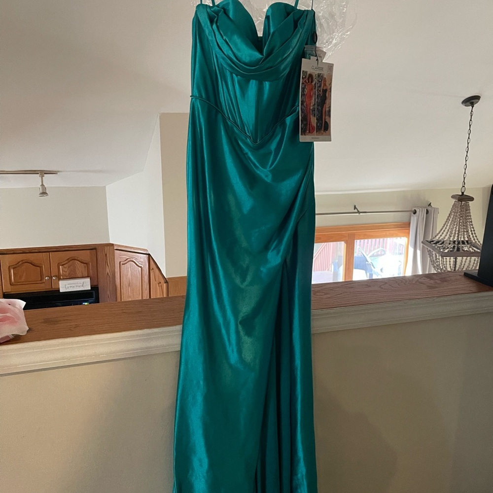 Clarisse Teal Prom Dress